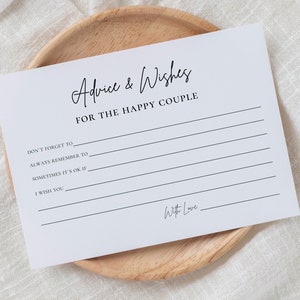 Ratschläge und Wünsche für glückliches Paar, Ratschlagkarten, Brautparty, Hochzeitskarten, Ratschläge für Braut und Bräutigam, Sofort Download