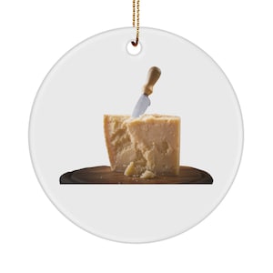 Parmesan cheese ornament, parmesan cheese christmas ornament, cheese ornament, cheese lover gift, cheese christmas ornament