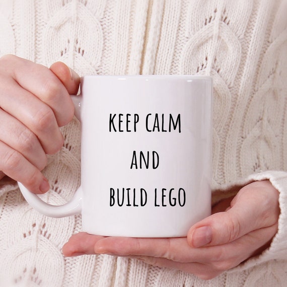 Keep Calm and Build Lego Mug, Best Large Build on Brick Coffee