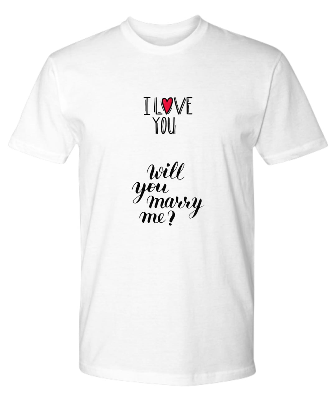 I Love You Will U Marry Me Shirt Marriage Proposal Scratch - Etsy