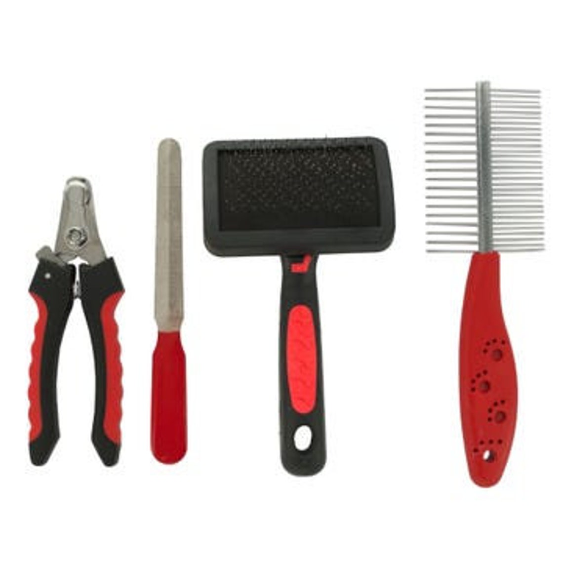 Dog Grooming Set With Slicker Brush Doublesided Metal Comb Etsy UK