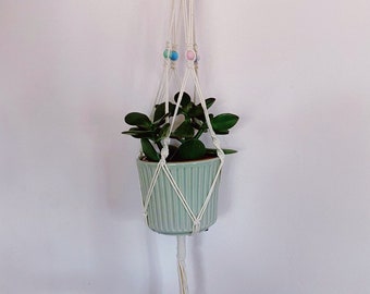 Macrame pastel plant hangers