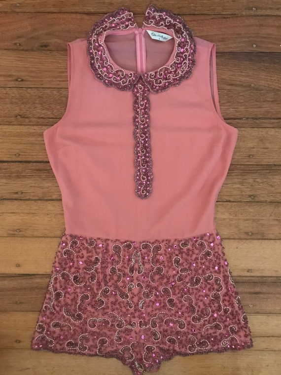Gorgeous diva pink beaded playsuit