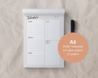 A5 Daily Notepad Sand