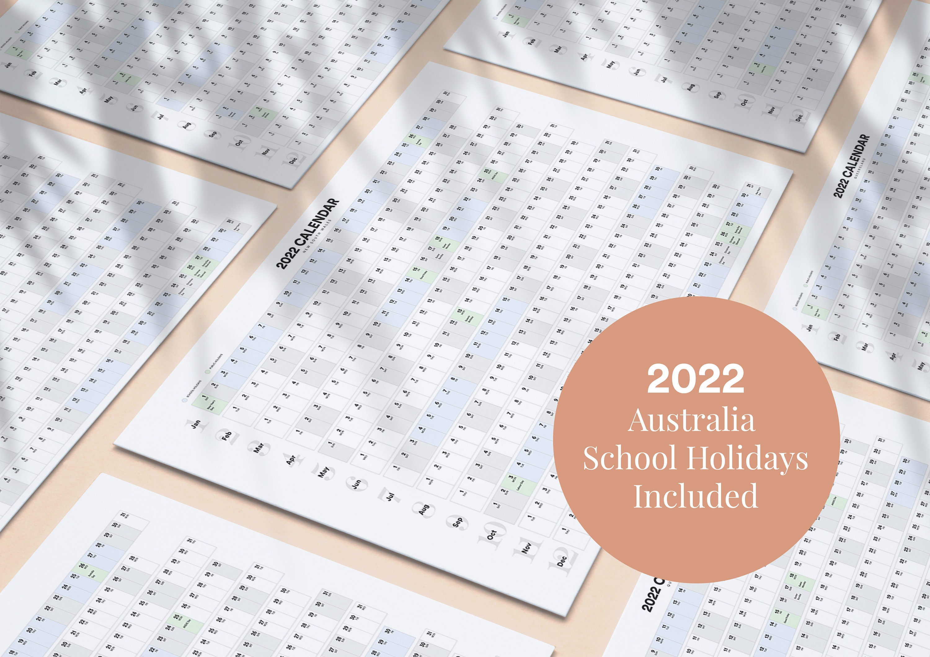 victoria australia calendar 2022 wall planner includes etsy