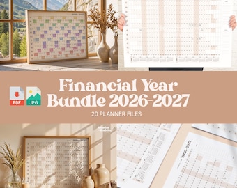 AUS Financial Year 2026-2027 Wall Planner: Sand Beige (Digital Download)