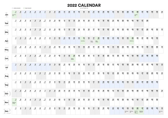 victoria australia calendar 2022 wall planner includes etsy new zealand