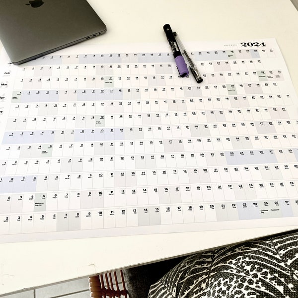 2024 Yearly Wall Planner Etsy Australia