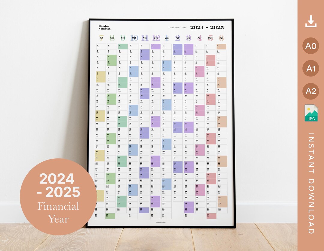 Financial Year Wall Planner