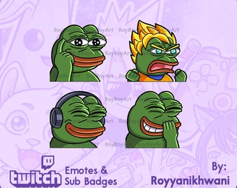 Twitch Emotes - Pepe frog emotes pack 2