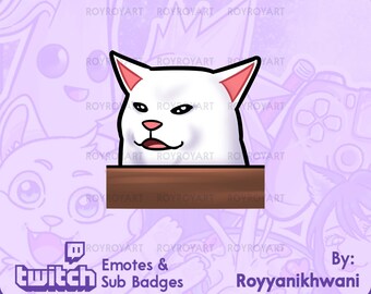 pic Cat Peek Emote twitch cat emote etsy
