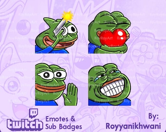 Twitch Emotes - Pepe frog emotes pack 3