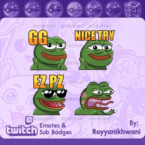 Twitch Emotes - Pepe frog emotes pack