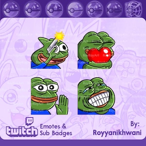 Twitch Emotes - Pepe frog emotes pack 3