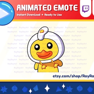 Twitch Emote Animated - Yellow Duck Wiggle Dancing Emote Animated