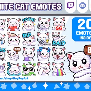 Gestos de Twitch: el megapaquete White Cat incluye 20 gestos