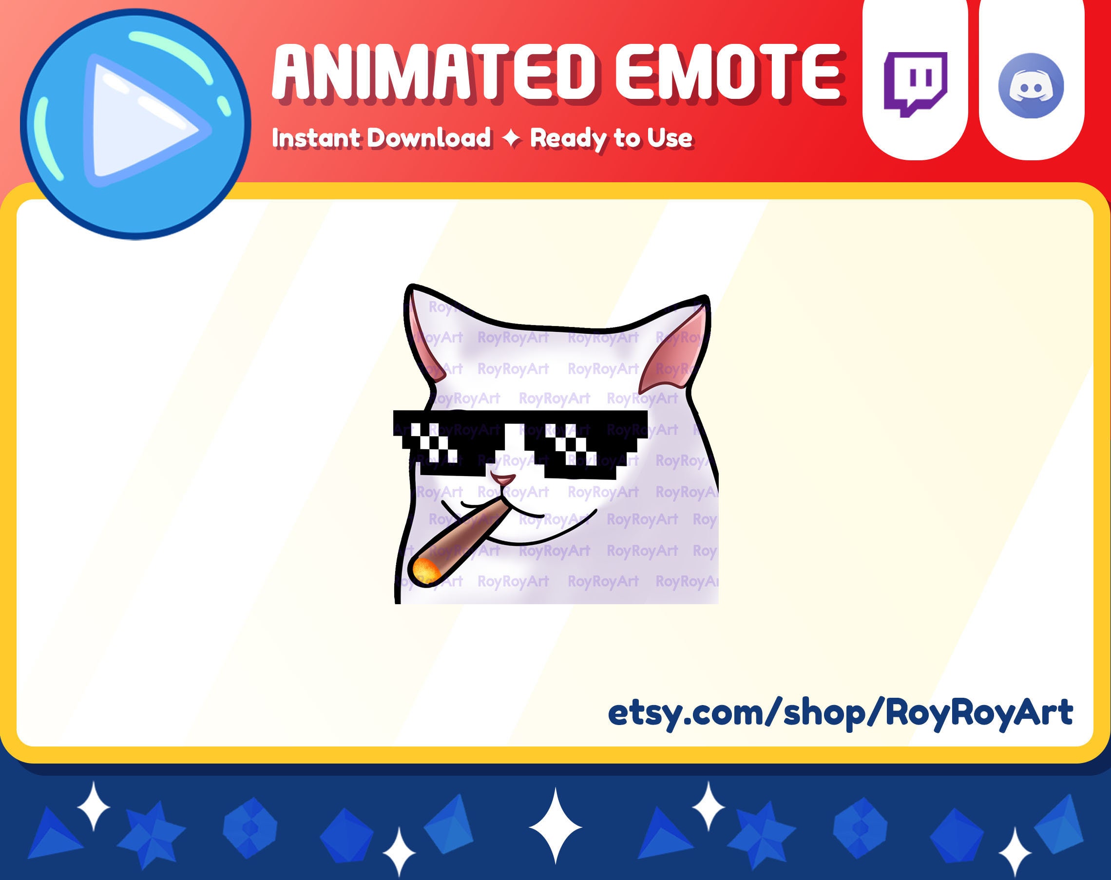 Discord Emote Animated Cool Cat Thug Life GG EZ Cool / Sub - Etsy Ireland
