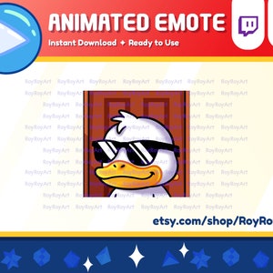Twitch Emote Animated - Cool Duck Leaving Emote Animated