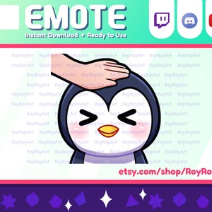 Twitch Emote - Cute Penguin Pat Emote / Sub Emoji