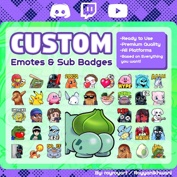 Rage Quit Streaming Graphics Set (Emoji, Emotes, Sub-Badges)