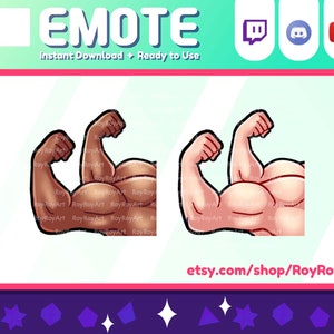 Twitch Emote - Flexing Buff GG EZ two hands