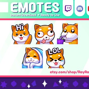 Twitch Emotes - Shiba Inu pack