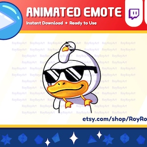 Twitch Emote Animated - Cool Duck Wiggle Dancing Emote Animated