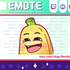 Twitch Emote - Cute Banana Kekw Emote / Sub Emoji