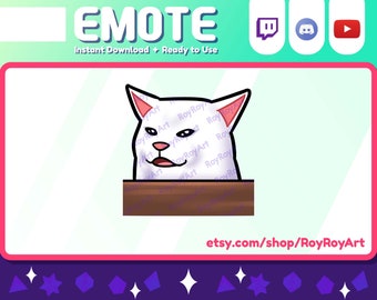 Twitch Emote - weiße Katze Meme