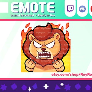 Twitch Emote - Lindo León Enojado Rabia Loca / Sub Emoji
