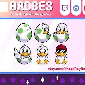 Twitch Sub Badges - Cool Duck from egg pack