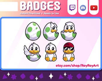 Twitch Sub Badges - Cool Duck from egg pack