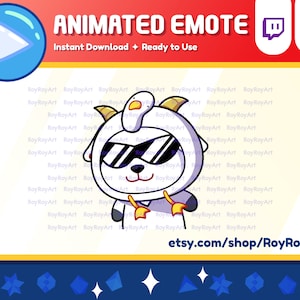 Twitch Emote Animated - Cool GOAT Wiggle Dancing Emote Animated