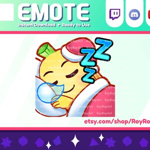 Twitch Emote - Cute Banana Sleeping Emote / Sub Emoji