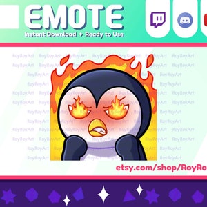 Twitch Emote - Lindo Pingüino Enojado Loco Emote / Sub Emoji
