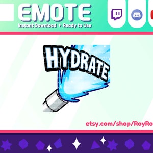 Twitch Emote - Drinkwater hydrateren