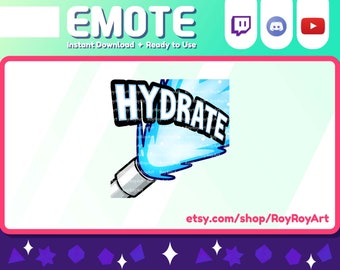 ANIMATED Emote - Hydrate Water - for Twitch & Discord - Etsy