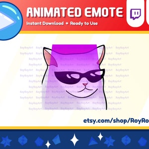 Twitch Emote Animated - Cool Cat Jam Dancing Music Party Emote Animated