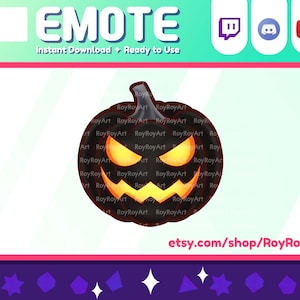 Twitch Emote - Evil Pumpkin Halloween emote