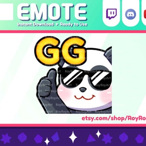 Twitch Emote - Lindo Panda GG Emote / Sub Emoji