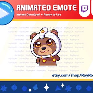 Twitch Emote Animated - Grizzly Bear Wiggle Dancing Emote Animated / Emoji Gif