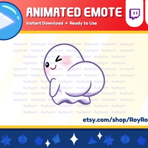 Twitch Emote Animated - Cute Ghost Booty Twerking Dancing Emote Animated Discord