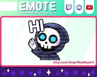 Twitch Emote - Halloween Grim Reaper Hi sub emoji
