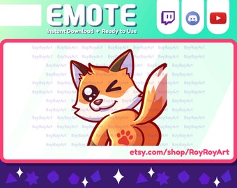 Discord Emote - Cute Fox kitsune Booty Butt Sub Emoji