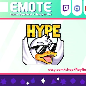 Twitch Emote - Duck HYPE emoji