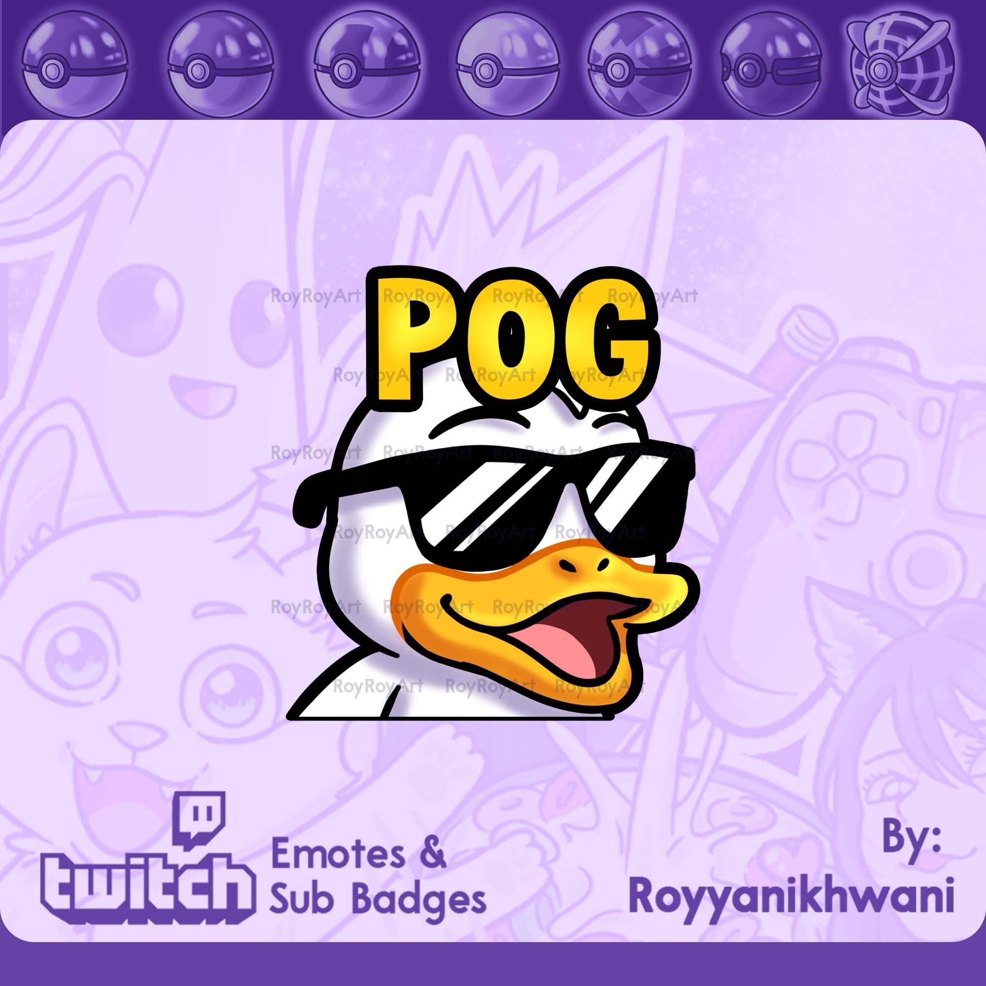 Twitch Emote Duck POG | Etsy