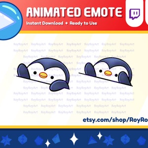 Twitch Emote Animated - Cute Penguin Bongo Emote Gif