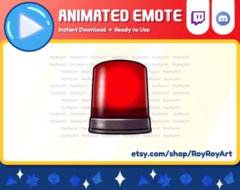 Twitch Emote Animated - Police Siren Animated / Red Siren