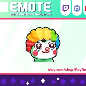 Twitch Emote - Cute Frog Toad Emote clown / Sub Emoji