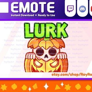 Halloween Twitch Emote - Scary Pumpkin Lurk Sub Emoji